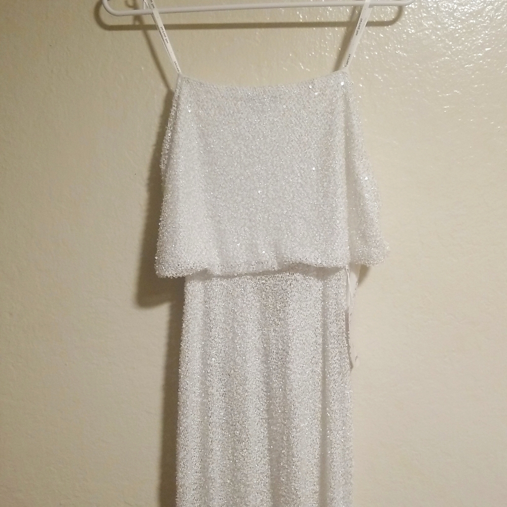 Self Portrait white maxi dress with slip. SAME DAY SHIPPING